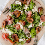 Rocket, grilled figs, mozzarella and proscuitto
